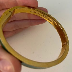 Kate Spade emerald green bangle
